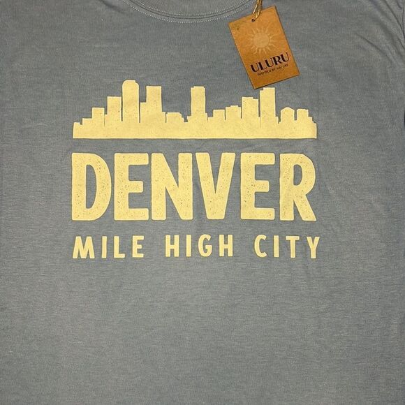 ULURU Men’s Blue Denver Mile High City Long Sleeve T-Shirt Size Medium - Picture 10 of 10